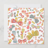 Invitation Papillon rose vert Soyez ma servante (Dos)