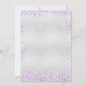 Invitation papillon rose violet d'argent d'anniversaire (Dos)