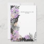 Invitation Papillon rose violet gris chic mariage élégant (Dos)