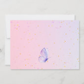 Invitation Papillon rose violet Tous les âges Photo Anniversa (Dos)