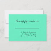 Invitation Papillon RSVP bleu vert jaune aquarelle (Dos)