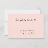 Invitation Papillon RSVP Peach Vert rose Aquarelle (Dos)