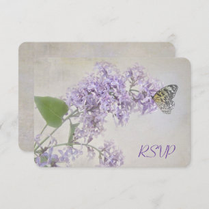 Invitation Papillon RSVP sur Lilacs