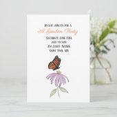 Invitation Papillon sur Fleur de Cône (Debout devant)