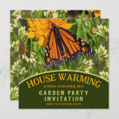 Invitation Papillon sur Flower Garden House Party (Devant / Derrière)