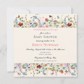 Invitation Papillon sur le chemin Baby shower de Bohême (Devant)