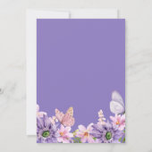 Invitation Papillon sur le chemin Baby shower du jardin de pr (Dos)