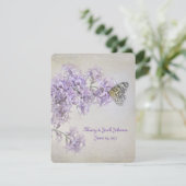 Invitation Papillon sur Lilacs Vow Renewal (Debout devant)