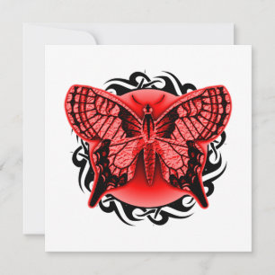 Invitation papillon tribal