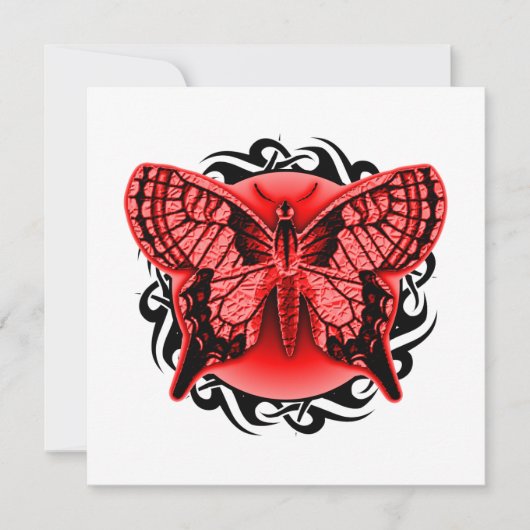 Invitation papillon tribal (Devant)