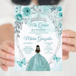 Invitation Papillon Turquoise Turquoise Aqual Mis Quince Anni<br><div class="desc">Aqual Turquoise Turquoise Butterfly Mis Quince Invitation Mis Quince Anos,  15e anniversaire, </div>