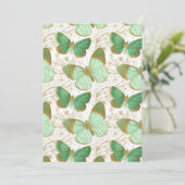 Invitation Papillon Vert Fleur Florale Fleurir (Debout devant)