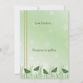 Invitation Papillon vert sur vert clair - mariage (Dos)