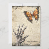 Invitation Papillon victorien | Skeleton | Halloween gothique (Dos)