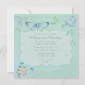 Invitation Papillon Vintage avec Photo Personnalis (Dos)