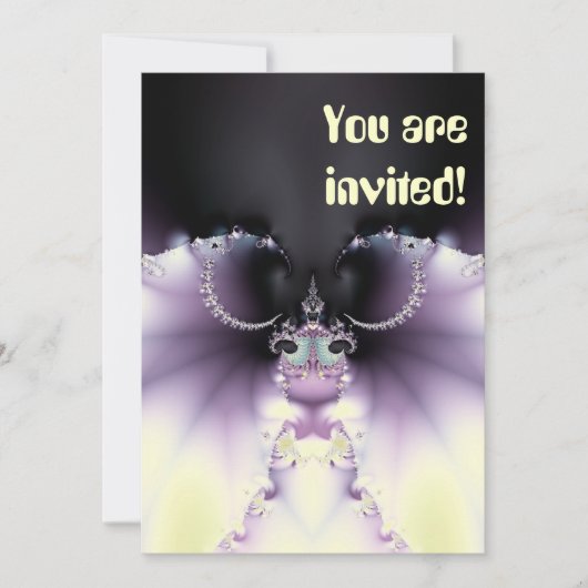 Invitation Papillon Violet (Devant)