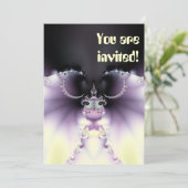 Invitation Papillon Violet (Debout devant)
