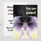 Invitation Papillon Violet (Devant / Derrière)