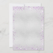 Invitation Papillon violet argenté élégant mariage (Dos)