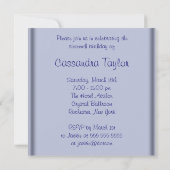 Invitation Papillon Violet Bulles Étoile Sweet Seize Ans (Dos)