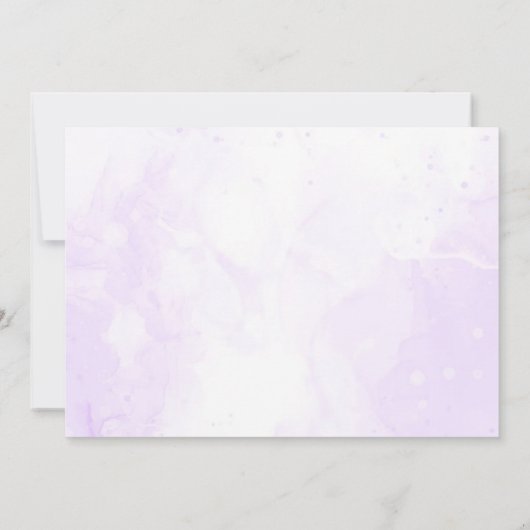 Invitation Papillon violet et or 1er anniversaire Photo (Dos)