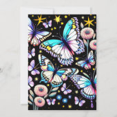 Invitation Papillon violet moderne modifiable Anniversaire (Dos)