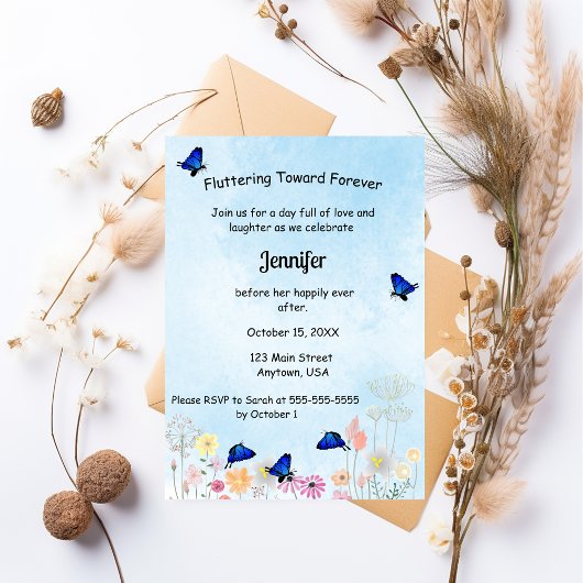 Invitation Papillonnant vers l'éternité