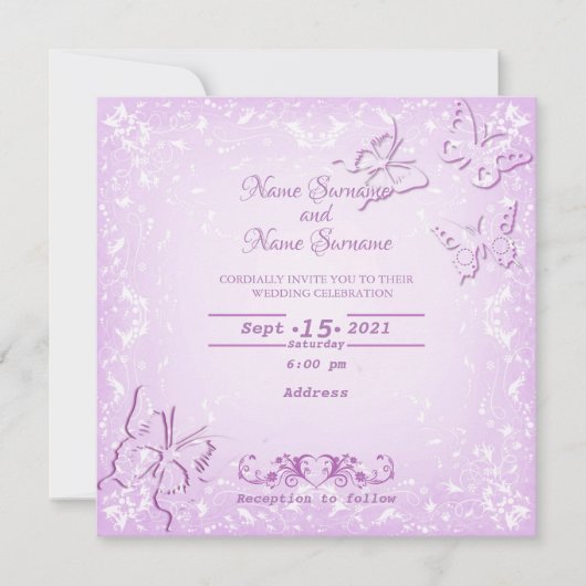 Invitation Papillons (Devant)