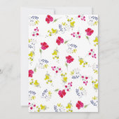 Invitation Papillons à vie Fleur sauvage Love Fête des mariée (Dos)