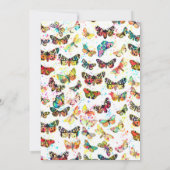 Invitation Papillons Aquarelle tendance (Dos)