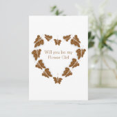 Invitation Papillons au chocolat Design Flower Demande de fil (Debout devant)