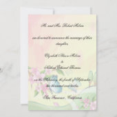 Invitation Papillons aux fleurs de cerisier d'aquarelle (Dos)