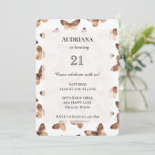 Invitation Papillons blancs Brown Anniversaire (Debout devant)
