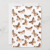 Invitation Papillons blancs Brown Anniversaire (Dos)