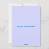 Invitation Papillons bleus et volutes modifiables (Dos)