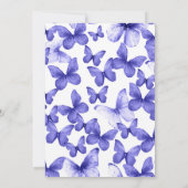 Invitation Papillons bleus pour les 18 ans (Dos)