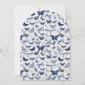 Invitation Papillons Bleus Vintage (Dos)