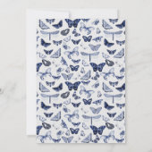 Invitation Papillons bleus vintages (Dos)