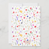 Invitation Papillons Boho à vie fleur sauvage douche de nage (Dos)