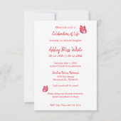 Invitation Papillons botaniques floraux Funérailles Chers (Dos)