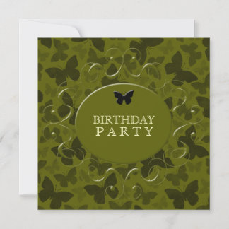 Invitation Papillons Camouflage