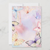 Invitation Papillons colorés Anniversaire arc-en-ciel (Dos)