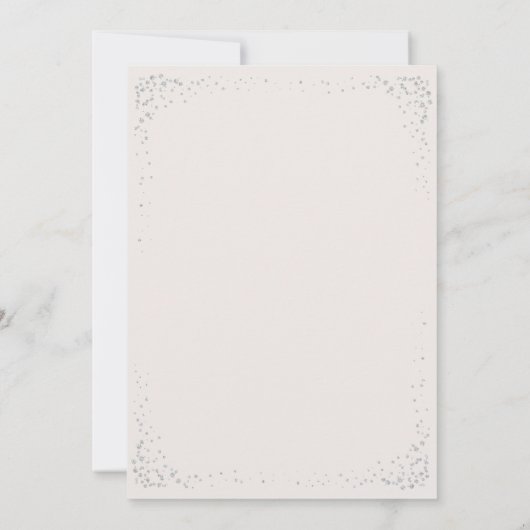 Invitation Papillons Confettis Argent Quinceanera et Messe (Dos)