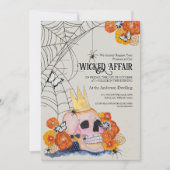 Invitation Papillons de la Couronne gothique du crâne Hallowe (Devant)