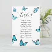 Invitation Papillons de luxe Plan de table de mariage. Été (Debout devant)