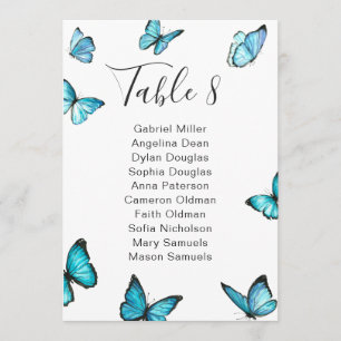 Invitation Papillons de luxe Plan de table de mariage. Été