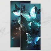 Invitation Papillons de nuit à la menthe (Devant / Derrière)