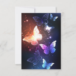 Invitation Papillons de Nuit Brillants