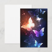 Invitation Papillons de Nuit Brillants (Devant / Derrière)