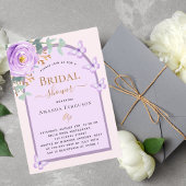 Invitation Papillons de pêche pourpre Fête des mariées d'arc